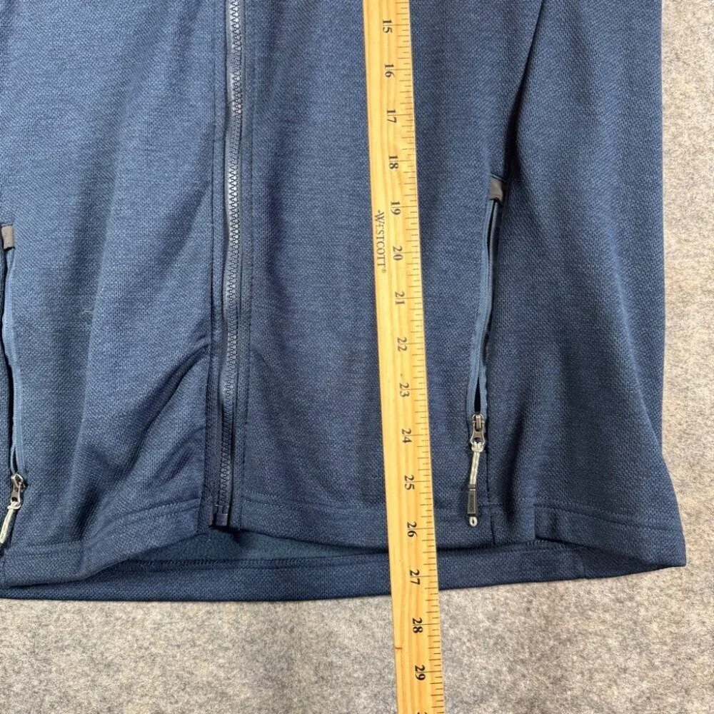 Orvis Blue Full Zip Jacket Men’s Large Performance Outdoor Layer Gorp Core